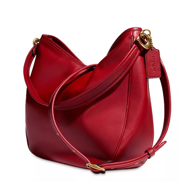 NWT $395 COACH Soft Tabby Leather Hobo Bag in Brick Red! - Picture 2 of 16